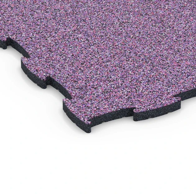 Detailaufnahme der Randausprägung von WARCO-Produkt 6855, Fitness Active talna obloga, Format 97,1 x 97,1 x 2,8 cm, Farbe Levandula.