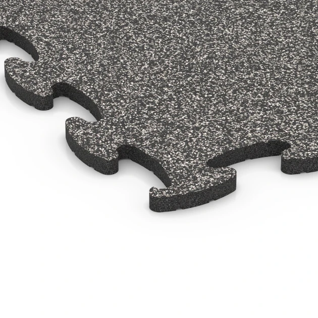 Detailaufnahme der Randausprägung von WARCO-Produkt 6886, Fitnes talna obloga Max, Format 98 x 98 x 2,8 cm, Farbe Temnosivi granit.