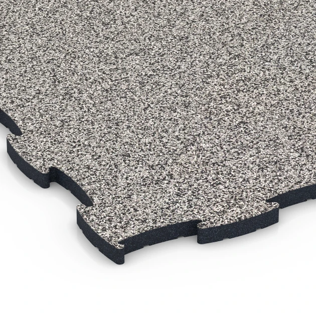 Detailaufnahme der Randausprägung von WARCO-Produkt 6887, Fitnes talna obloga Max, Format 97,1 x 97,1 x 2,8 cm, Farbe Sivi granit.