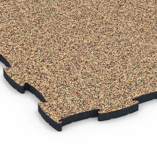Detailaufnahme der Randausprägung von WARCO-Produkt 6889, Fitnes talna obloga Max, Format 97,1 x 97,1 x 2,8 cm, Farbe Terakota.