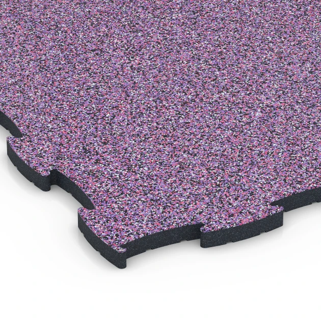 Detailaufnahme der Randausprägung von WARCO-Produkt 6891, Fitnes talna obloga Max, Format 97,1 x 97,1 x 2,8 cm, Farbe Levandula.