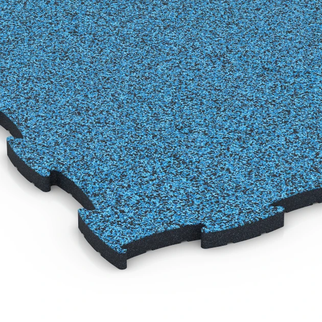 Detailaufnahme der Randausprägung von WARCO-Produkt 6893, Fitnes talna obloga Max, Format 97,1 x 97,1 x 2,8 cm, Farbe Atlantik.