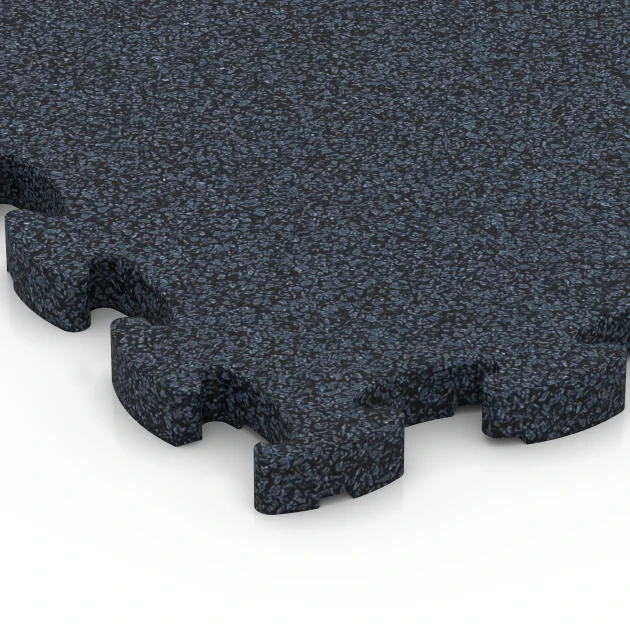 Detailaufnahme der Randausprägung von WARCO-Produkt 6958, Fitness Premium športna podlaga, Format 28,9 x 28,9 x 1,8 cm, Farbe Antracit.