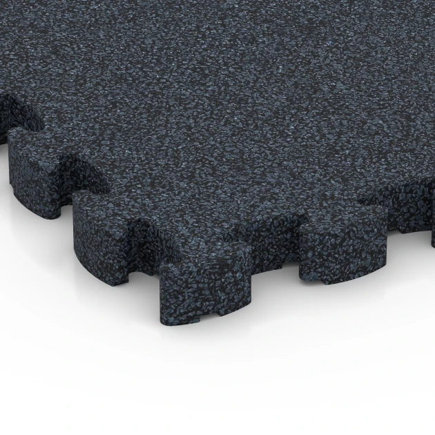Detailaufnahme der Randausprägung von WARCO-Produkt 6959, Fitness Premium športna podlaga, Format 28,9 x 28,9 x 2,8 cm, Farbe Antracit.