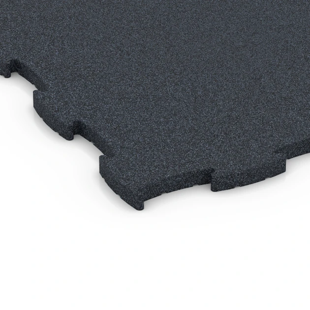 Detailaufnahme der Randausprägung von WARCO-Produkt 6963, Fitness Premium športna podlaga, Format 99 x 99 x 2,8 cm, Farbe Antracit.