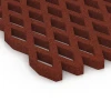 Detailaufnahme der Randausprägung von WARCO-Produkt 7010, Varnostna travna rešetka, Format 100 x 100 x 4 cm, Farbe Opečno rdeča.