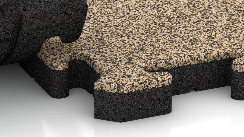 Puzzle spoj z rahlo zaokroženim posnetjem