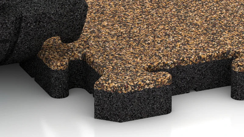 Puzzle spoj z rahlo zaokroženim posnetjem