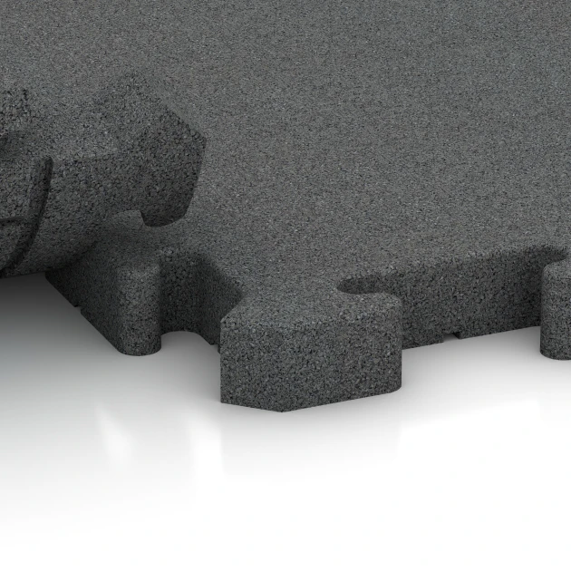 Großaufnahme vom Verbindungssystem von WARCO-Boden 5881 - Eventna zunanja plošča im Farbdesign Skrilavosiva. Abmessungen 50 x 50 x 4 cm | 0,25 m².