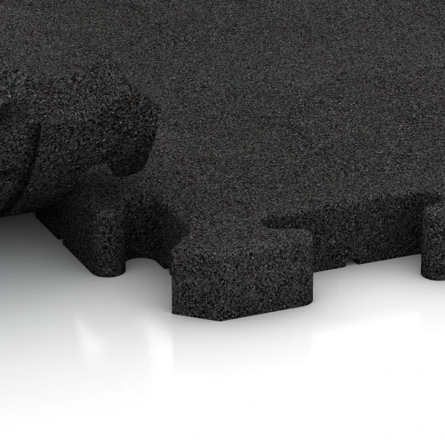 Großaufnahme vom Verbindungssystem von WARCO-Boden 4070 - Talna obloga za pse im Farbdesign Antracit. Abmessungen 100 x 100 x 4 cm | 1,00 m².