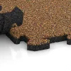 Großaufnahme vom Verbindungssystem von WARCO-Boden 2659 - Gehwegplatte im Farbdesign Terra Cotta. Abmessungen 500 x 500 x 30 mm.