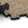 Großaufnahme vom Verbindungssystem von WARCO-Boden 2663 - Gehwegplatte im Farbdesign Travertin. Abmessungen 500 x 500 x 30 mm.