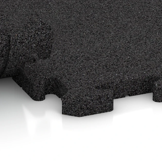 Großaufnahme vom Verbindungssystem von WARCO-Boden 2791 - Tlakovci im Farbdesign Antracit. Abmessungen 50 x 50 x 3 cm | 0,25 m².