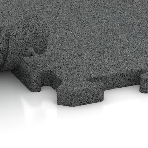 Großaufnahme vom Verbindungssystem von WARCO-Boden 3327 - Spiel-Bodenbelag im Farbdesign Lupkovosiva. Abmessungen 1000 x 1000 x 30 mm.