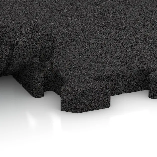 Großaufnahme vom Verbindungssystem von WARCO-Boden 5162 - Robna plošča HD im Farbdesign Antracit. Abmessungen 1000 x 485 x 40 mm.