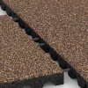 Großaufnahme vom Verbindungssystem von WARCO-Boden 5547 - Varnostna gumijasta plošča za otroška igrišča 4,5 cm - EN 1177 ≤ 135 cm im Farbdesign Losa in Koren. Abmessungen 500 x 500 x 45 mm.