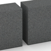 Großaufnahme vom Verbindungssystem von WARCO-Boden 2601 - Gummi-Bordstein (Blockstufe) im Farbdesign Lupkovosiva. Abmessungen 1000 x 300 x 150 mm.