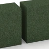 Großaufnahme vom Verbindungssystem von WARCO-Boden 7030 - Stopnica iz gumnega granulata im Farbdesign Travnato zelena. Abmessungen 100 x 30 x 15 cm.