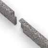 Großaufnahme vom Verbindungssystem von WARCO-Boden 4611 - Podnožna letev im Farbdesign Sivi melange. Abmessungen 750 x 20 x 80 mm.