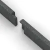 Großaufnahme vom Verbindungssystem von WARCO-Boden 2266 - Podnožna letev im Farbdesign Lupkovosiva. Abmessungen 750 x 20 x 80 mm.