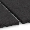 Großaufnahme vom Verbindungssystem von WARCO-Boden 0383 - halbe Platte im Farbdesign Antracit. Abmessungen 500 x 250 x 30 mm.