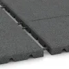 Großaufnahme vom Verbindungssystem von WARCO-Boden 0382 - halbe Platte im Farbdesign Lupkovosiva. Abmessungen 500 x 250 x 30 mm.