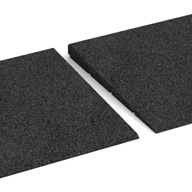 Großaufnahme vom Verbindungssystem von WARCO-Boden 2308 - Pragovna rampa 75 im Farbdesign Antracit. Abmessungen 75 x 30 cm | 8 < 25 mm.