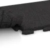 Großaufnahme vom Verbindungssystem von WARCO-Boden 1253 - Gehwegplatte im Farbdesign Antracit. Abmessungen 500 x 500 x 30 mm.