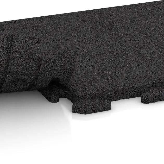 Großaufnahme vom Verbindungssystem von WARCO-Boden 1253 - Gehwegplatte im Farbdesign Antracit. Abmessungen 500 x 500 x 30 mm.