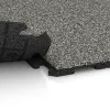 Großaufnahme vom Verbindungssystem von WARCO-Boden 1571 - Spiel-Bodenbelag im Farbdesign Siv granit. Abmessungen 1000 x 1000 x 30 mm.