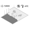 Großaufnahme vom Verbindungssystem von WARCO-Boden 0033 - ALLESDICHT – Hidroizolacija im Farbdesign Siva. Abmessungen 3 kg | 0,9 m².