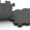 Großaufnahme vom Verbindungssystem von WARCO-Boden 3790 - Eck-Platte (zwei Seiten abgeschrägt) im Farbdesign Bledo zelena. Abmessungen 500 x 500 x 100 mm.
