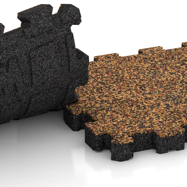 Großaufnahme vom Verbindungssystem von WARCO-Boden 6107 - Ploščica rob bazena brez fug im Farbdesign Terakota. Abmessungen 30,6 x 30,6 x 3 cm | 0,094 m².