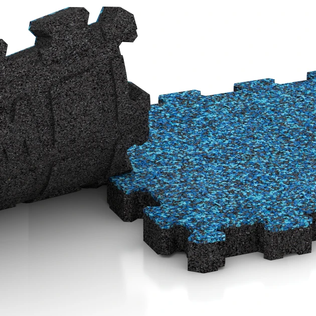 Großaufnahme vom Verbindungssystem von WARCO-Boden 5419 - Ploščica rob bazena brez fug im Farbdesign Atlantik. Abmessungen 30,6 x 30,6 x 3 cm | 0,094 m².