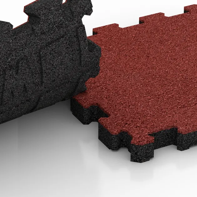 Großaufnahme vom Verbindungssystem von WARCO-Boden 5236 - Ploščica rob bazena brez fug im Farbdesign Koralen rdeča. Abmessungen 306 x 306 x 30 mm.