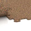 Großaufnahme vom Verbindungssystem von WARCO-Boden 1023 - Fitnes Podlaga Kompakt im Farbdesign Terra Cotta. Abmessungen 970 x 970 x 8 mm | 0,94 m.