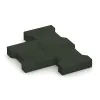 Großaufnahme vom Verbindungssystem von WARCO-Boden 3655 - Gumijasti tlakovci im Farbdesign Travna zelena. Abmessungen 200 x 165 x 43 mm | 0,0278 m².