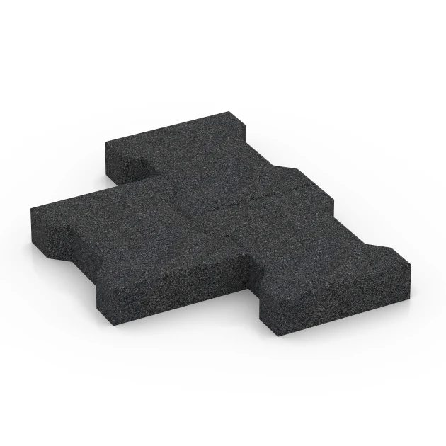 Großaufnahme vom Verbindungssystem von WARCO-Boden 7068 - Tlakovec im Farbdesign Antracit. Abmessungen 20 x 16,5 x 4,5 cm | 0,0278 m².