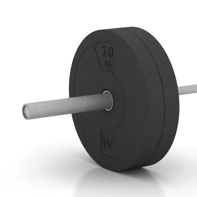 Großaufnahme vom Verbindungssystem von WARCO-Boden 6085 - Bumper Plate im Farbdesign Antracit. Abmessungen 10 kg | ø 45,4 x 5,85 cm.