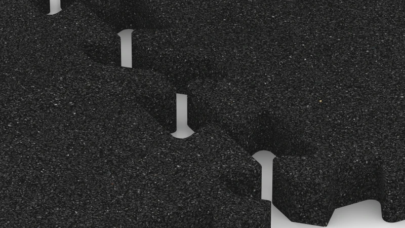 Puzzle spoj z rahlo zaokroženim posnetjem