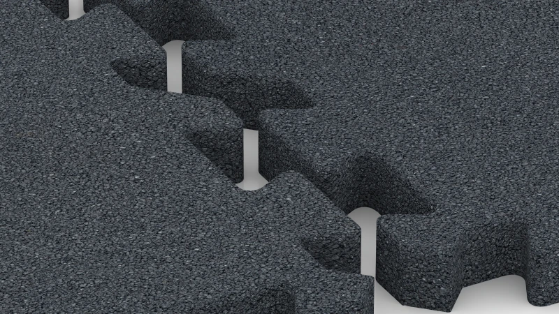 Puzzle spoj z rahlo zaokroženim posnetjem