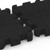 Großaufnahme vom Verbindungssystem von WARCO-Boden 6309 - Puzzle plošča za otroška igrišča im Farbdesign Antracit. Abmessungen 50 x 50 x 6 cm | 0,25 m².