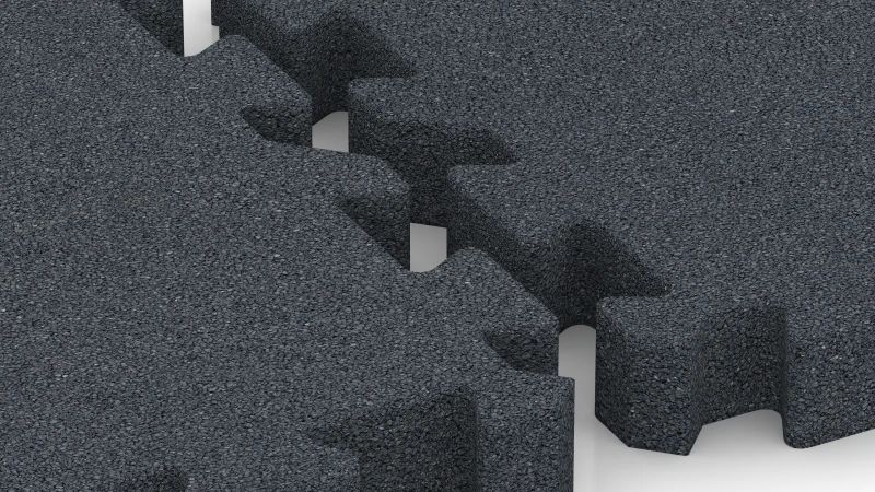 Puzzle spoj z rahlo zaokroženim posnetjem