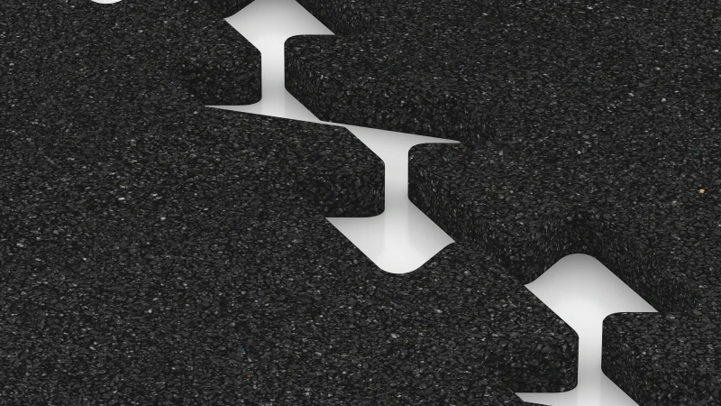 Puzzle spoj z rahlo zaokroženim posnetjem