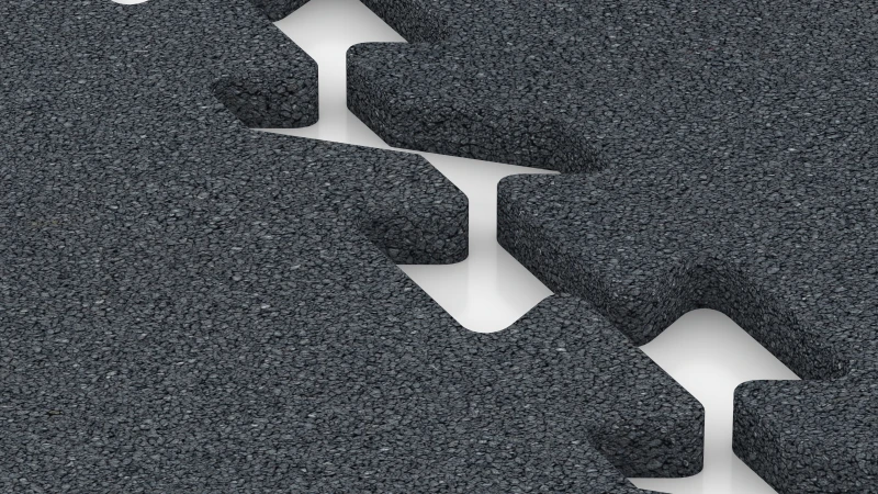 Puzzle spoj z rahlo zaokroženim posnetjem