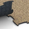Großaufnahme vom Verbindungssystem von WARCO-Boden 6840 - Fitness Active talna obloga im Farbdesign Ratan. Abmessungen 97,1 x 97,1 × 1,8 cm.