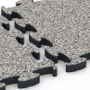 Großaufnahme vom Verbindungssystem von WARCO-Boden 6878 - Fitnes talna obloga Max im Farbdesign Sivi granit. Abmessungen 44,6 x 44,6 × 2,8 cm.