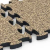 Großaufnahme vom Verbindungssystem von WARCO-Boden 6885 - Fitnes talna obloga Max im Farbdesign Ratan. Abmessungen 44,6 x 44,6 × 2,8 cm.
