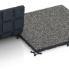 Großaufnahme vom Verbindungssystem von WARCO-Boden 7132 - Gumijasta podloga za zunanji fitnes im Farbdesign Temnosivi granit. Abmessungen 60 x 60 x 3 cm | 0,36 m².