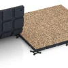 Großaufnahme vom Verbindungssystem von WARCO-Boden 7135 - Gumijasta podloga za zunanji fitnes im Farbdesign Terakota. Abmessungen 60 x 60 x 3 cm | 0,36 m².